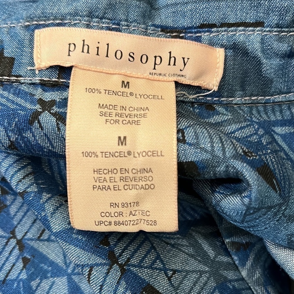 Philosophy Chambray Patterned Dress - image 5